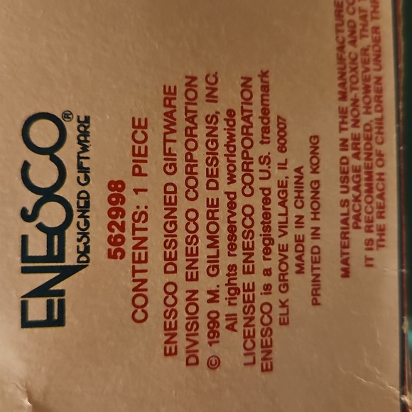 Vintage Enesco "North Pole or Bust" mouse in a hot rod car ornament.  - Picture 11 of 12